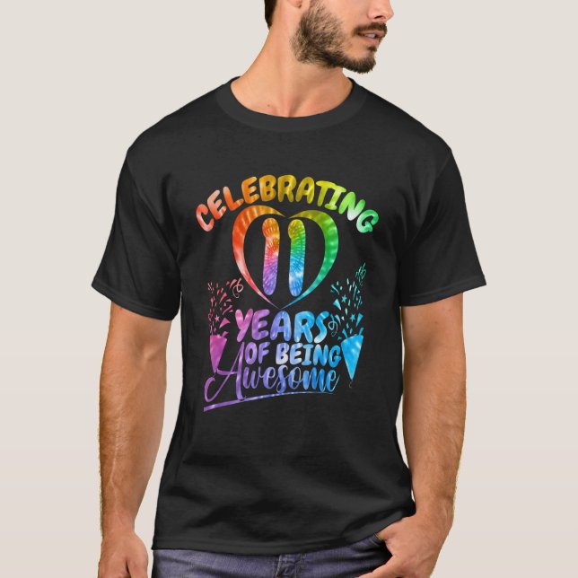 T-shirt Célébration De 11 Ans D'Être Impressionnant Annive (Devant)