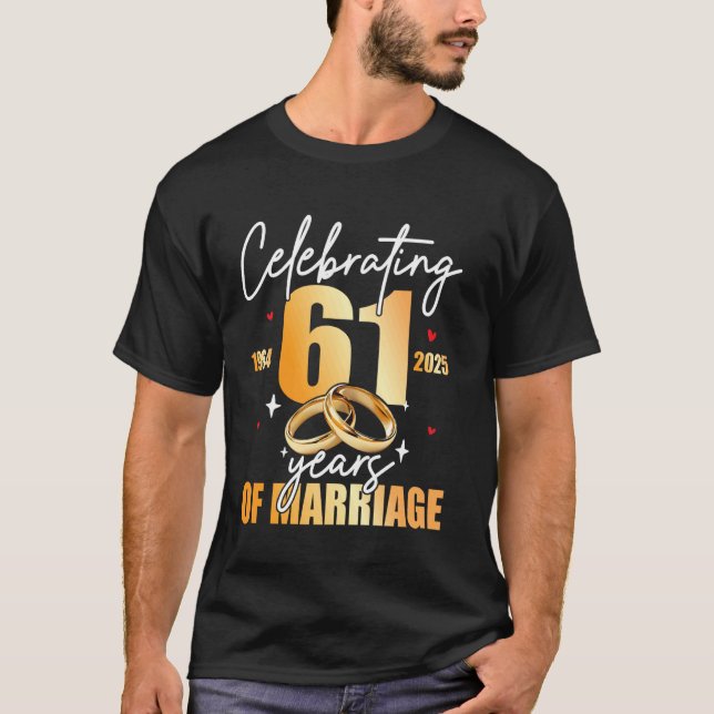 T-shirt Célébration de 1964 61e 61 Ans d'anniversaire de m (Devant)