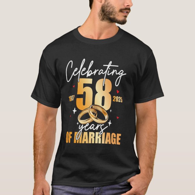 T-shirt Célébration de 1967 58e 58 Ans d'anniversaire de m (Devant)