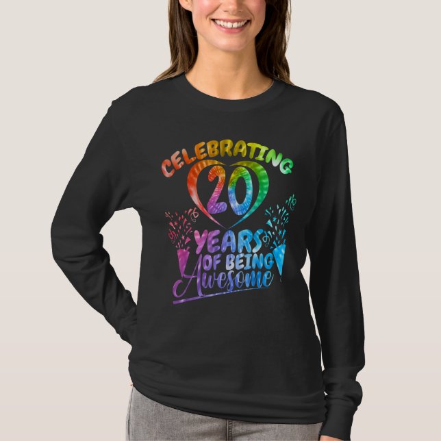 T-shirt Célébration De 20 Ans D'Être Impressionnant Annive (Devant)