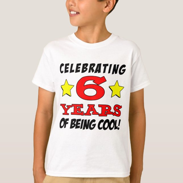 T-shirt Célébration De 6 Ans De Cool (Devant)