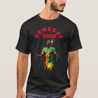 T-shirt Célébration de but de football Sénégal Drapeau 202