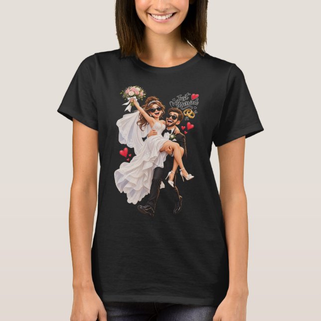 T-shirt Célébration de jeunes mariés (Devant)