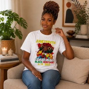 T-shirt Célébration de Juneteenth 1865 Patrimoine Noir