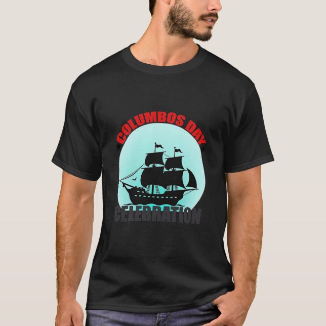 T-shirt Célébration de la fête de Columbus : Explorez, Déc (Devant)