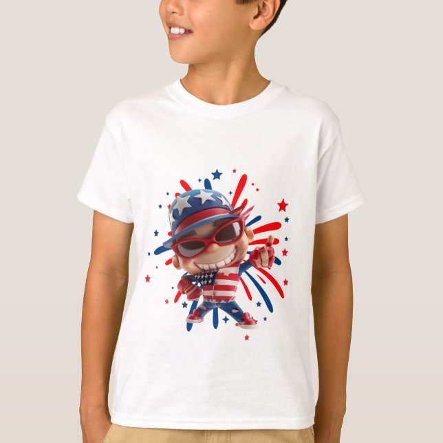 T-shirt Célébration de la fête de l'indépendance (Devant)