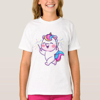 T-shirt Célébration de la licorne magique - Filles étincel