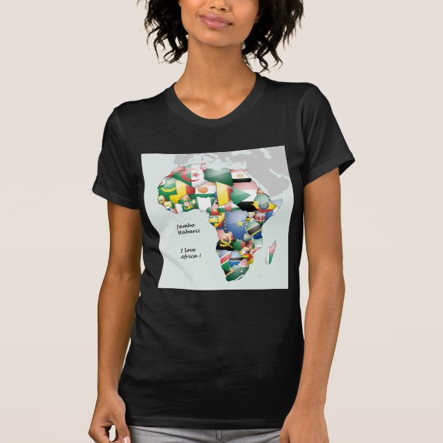 T-shirt Célébration de l'Afrique dans le design des drapea (Devant)
