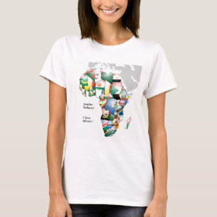 T-shirt Célébration de l'Afrique dans le design des drapea
