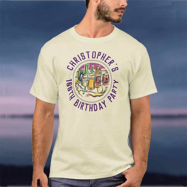 T-shirt Célébration de l'âge Fête d'anniversaire 100 ans (Créateur téléchargé)