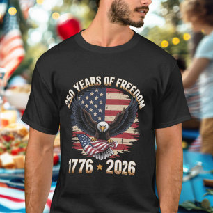 T-shirt Célébration de l'aigle de la liberté 250 ans 1776