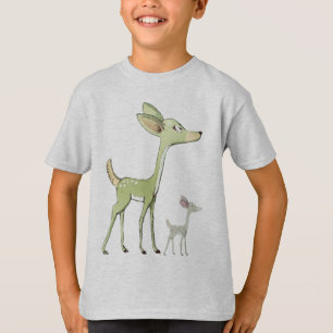 T-shirt Célébration de Noël Cerfs Verts Vacances Mignon