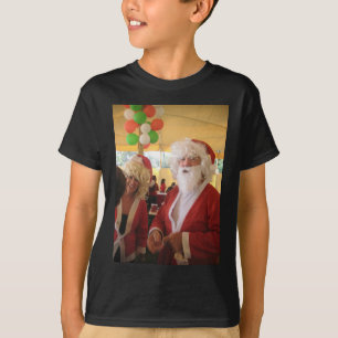 T-shirt Célébration de Noël de père Noël et Mme Claus - Fe