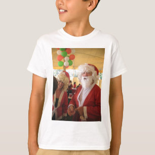 T-shirt Célébration de Noël de père Noël et Mme Claus - Fe