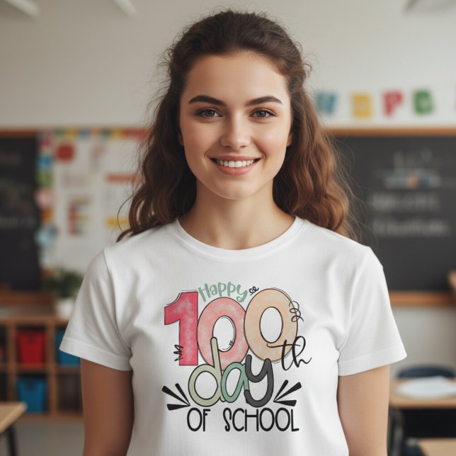 T-shirt Célébration des 100 Jours d'École Basique (Créateur téléchargé)