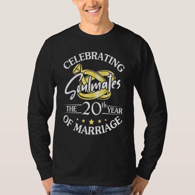 T-shirt Célébration Du 20E Ans De Mariage Mariage Hus (Devant)