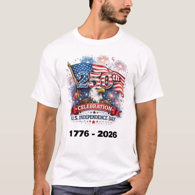 T-shirt Célébration du 250e anniversaire de l'indépendance (Devant)