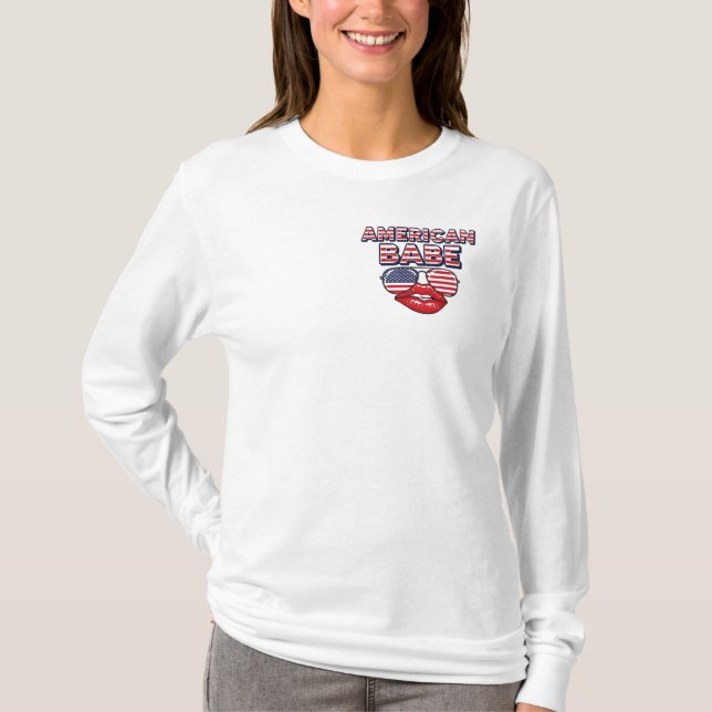 T-shirt Célébration du 4 juillet American Babe (Devant)