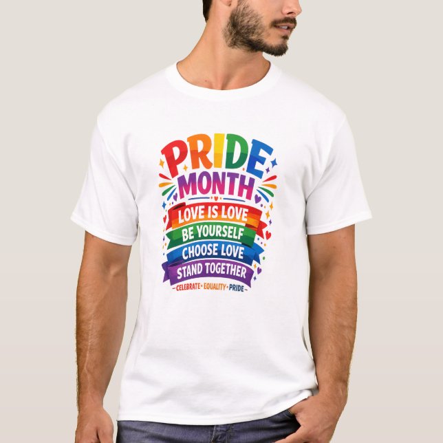 T-shirt Célébration du Mois de la Fierté (Devant)