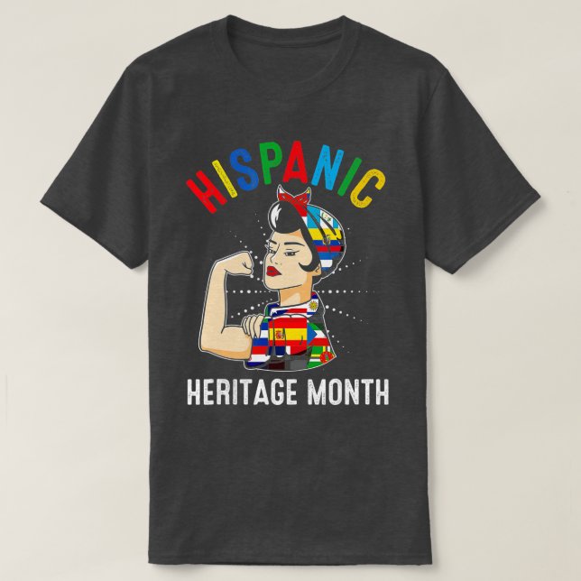 T-shirt Célébration du Mois du patrimoine hispanique latin (Design devant)