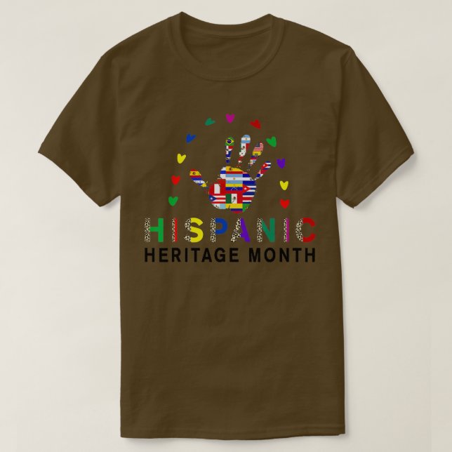 T-shirt Célébration du Mois du patrimoine hispanique latin (Design devant)
