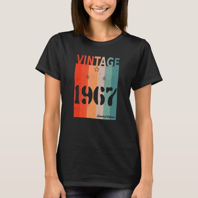 T-shirt Célébration Vintage Rétro Fabriquée Édition 1967 (Devant)
