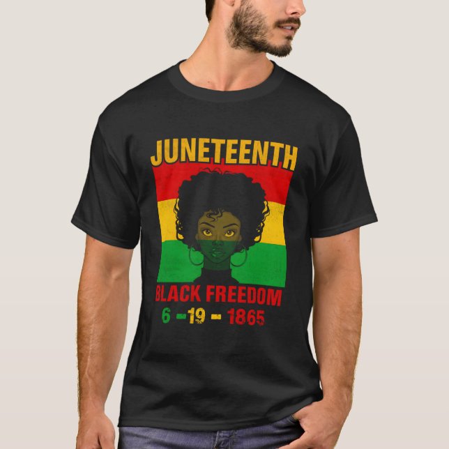 T-shirt Célébrations de Juneteenth à travers les lunettes  (Devant)