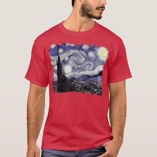 T-shirt Célèbre Art Classique La Nuit étoilée Remix Van Go