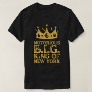 T-shirt Célèbre B.I.G. King de New York Couronne jaune