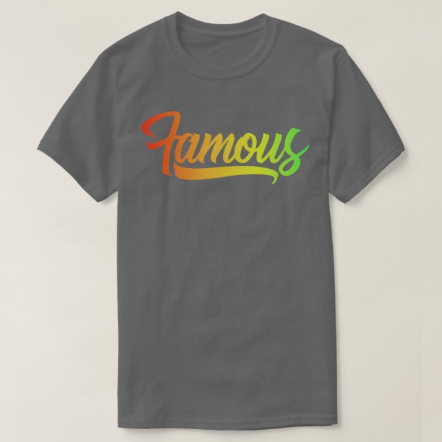 T-shirt Célèbre calligraphie colorée (Design devant)