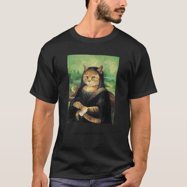 T-shirt Célèbre Cute Cats Art Leonardo Da Catti (Devant)