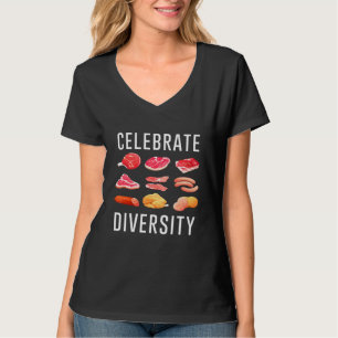 T-shirt Célébrer Diversité Steak Food Mème Vêtements pour 