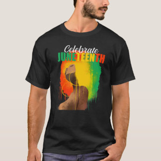 T-shirt Célébrer la 19ème Couleur Africaine Afro Femme