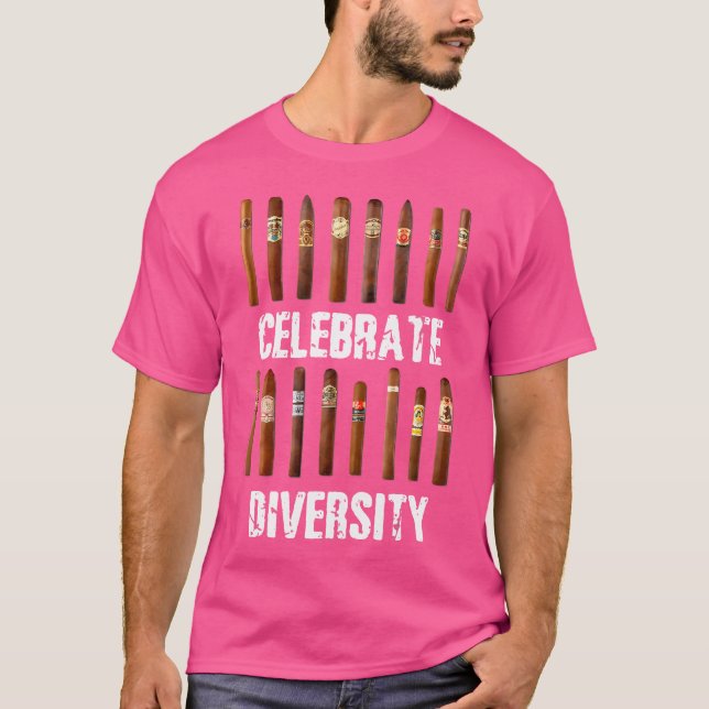 T-shirt Célébrer la diversité Fumer des cigares Fumer des  (Devant)
