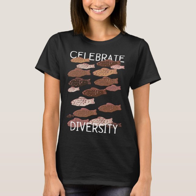 T-shirt Célébrer la diversité inclusion Gummy Fish Eq raci (Devant)
