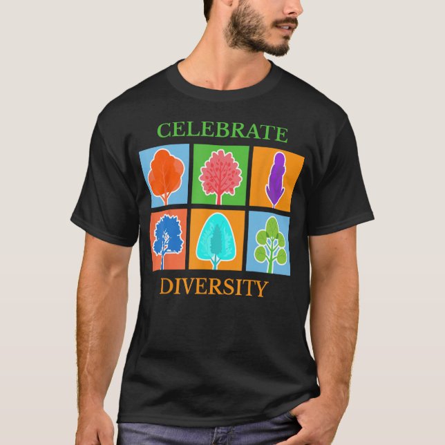 T-shirt Célébrer la diversité Jardin de chemises Arboriste (Devant)