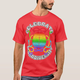 T-shirt Célébrer la neurodiversité neurodivergent cerveau
