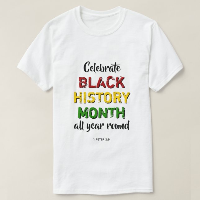 T-shirt Célébrer le Mois de l'histoire des Noirs (Design devant)