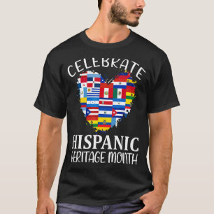 T-shirt Célébrer le Mois du patrimoine hispanique Pays lat