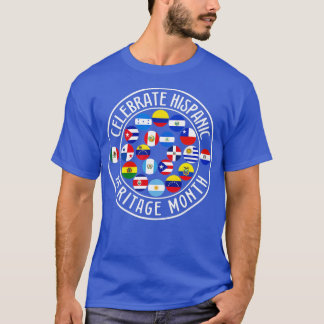 T-shirt Célébrer le Mois du patrimoine hispanique Pays lat