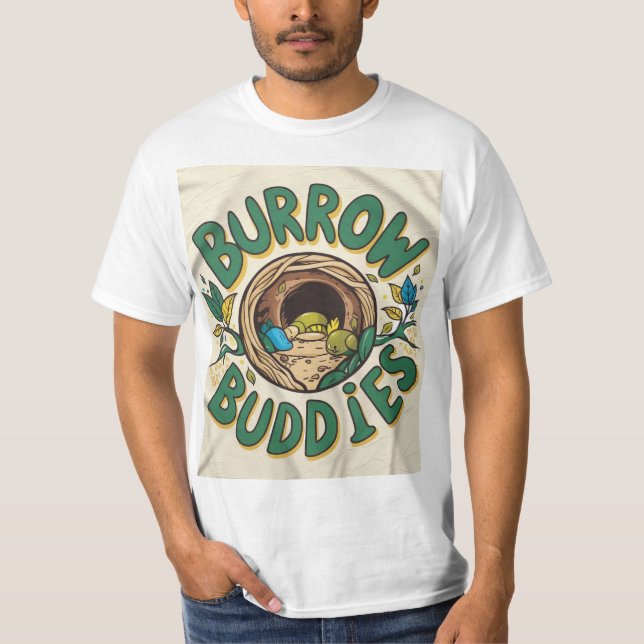 T-shirt Célébrer l'équipe souterraine "Burrow Buddies" (Devant)