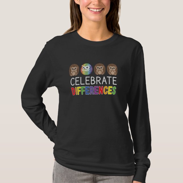 T-shirt Célébrer les différences - Acceptation de l'autism (Devant)