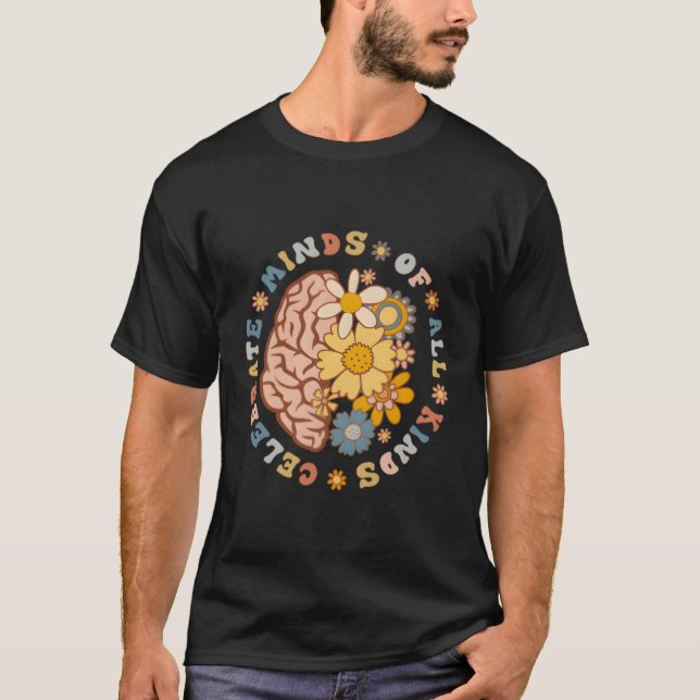 T-shirt Célébrer Les Esprit De Toutes Sortes Neurodiversit (Devant)