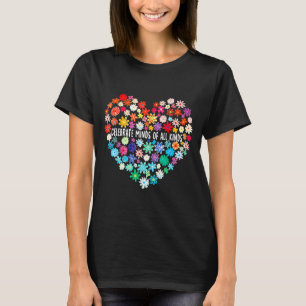 T-shirt Célébrer les esprits de toutes sortes Fleurs Neuro