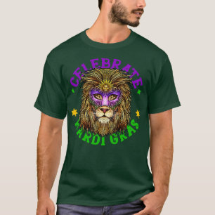 T-shirt Célébrer Mardi Gras Lion Carnaval Mascarade