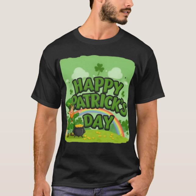 T-shirt Célébrer Patrick's Day Un voyage vert festif (Devant)