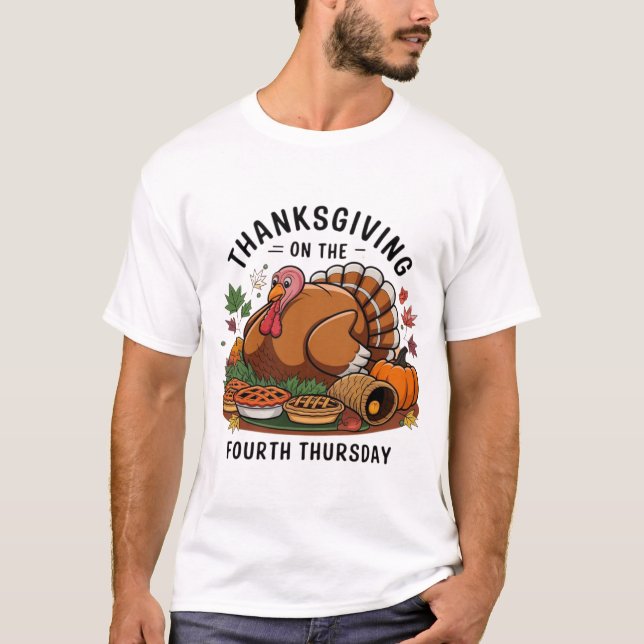 T-shirt Célébrer Thanksgiving dans Style Tee (Devant)
