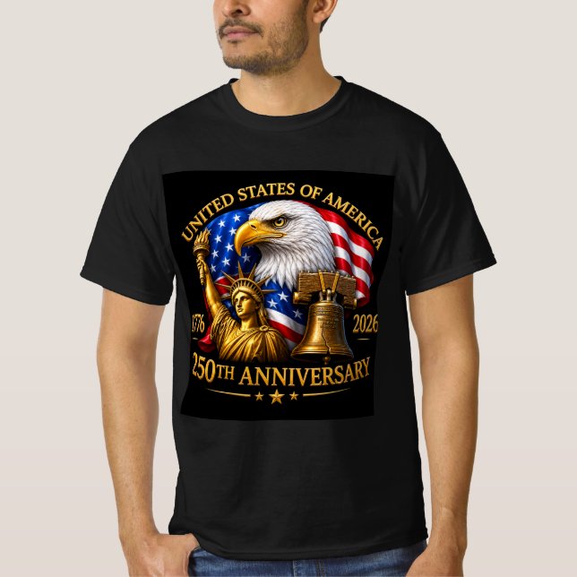 T-shirt Célébrez 250 Ans de Liberté ! 🇺🇸 (Devant)