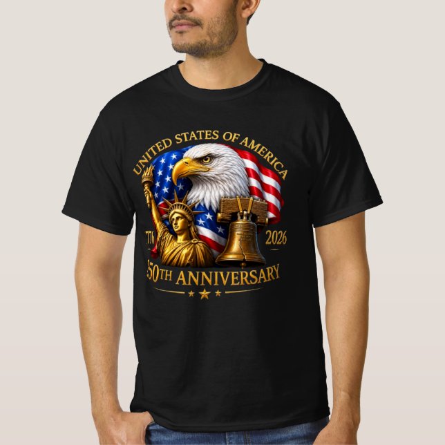 T-shirt Célébrez 250 ans de liberté ! 🇺🇸 (Devant)