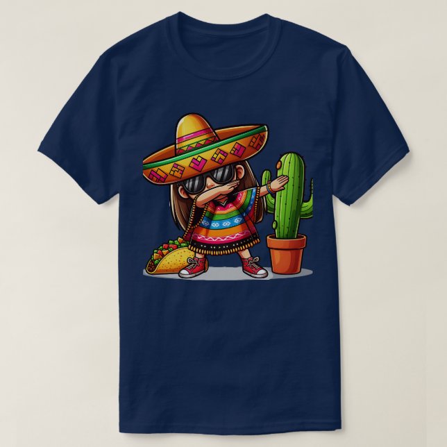 T-shirt Célébrez avec notre Dabbing Mexicaine L (Design devant)